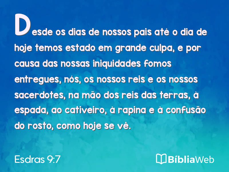 Esdras 9:7 em imagem para compartilhar