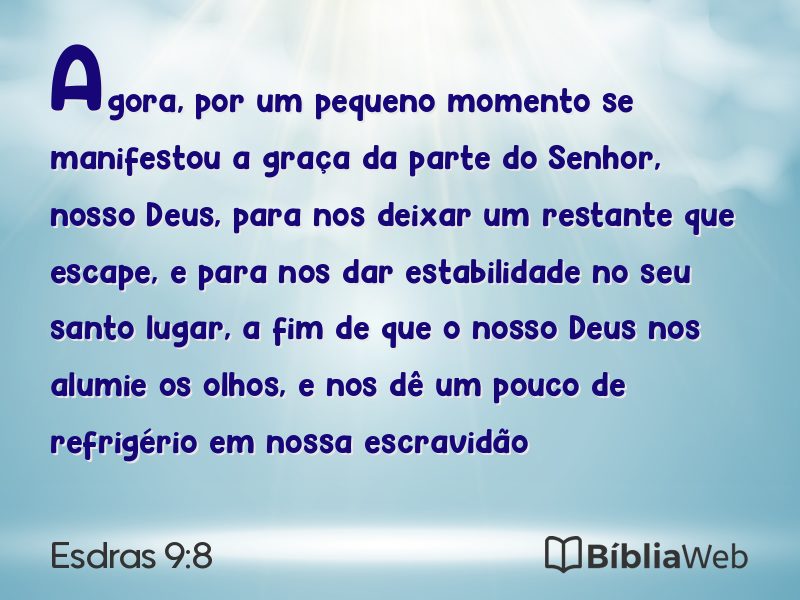 Esdras 9:8 em imagem para compartilhar
