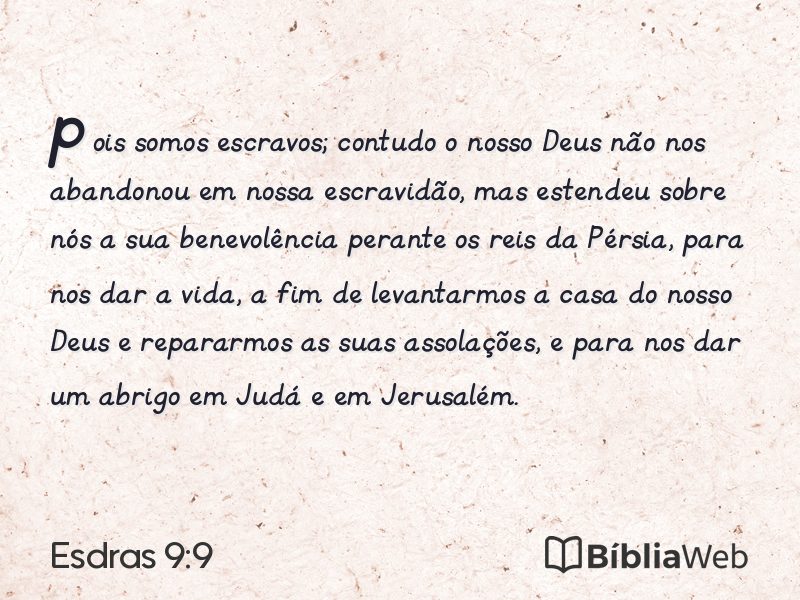 Esdras 9:9 em imagem para compartilhar