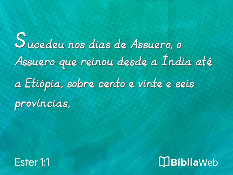 Ester 1:1 em imagem para compartilhar