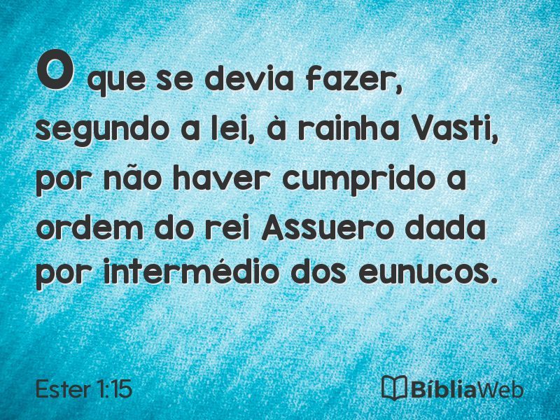 Ester 1:15 em imagem para compartilhar