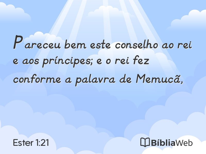 Ester 1:21 em imagem para compartilhar