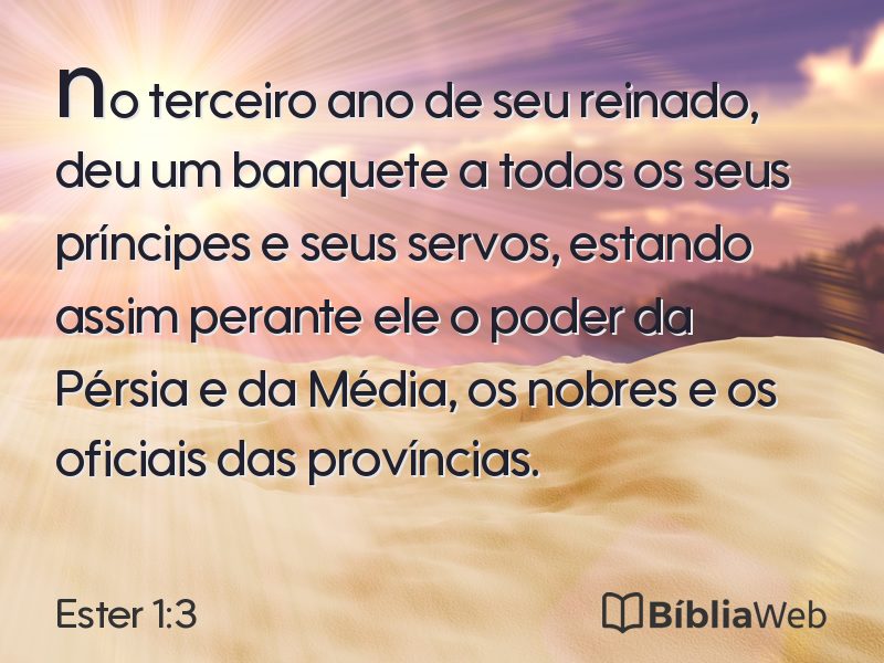 Ester 1:3 em imagem para compartilhar