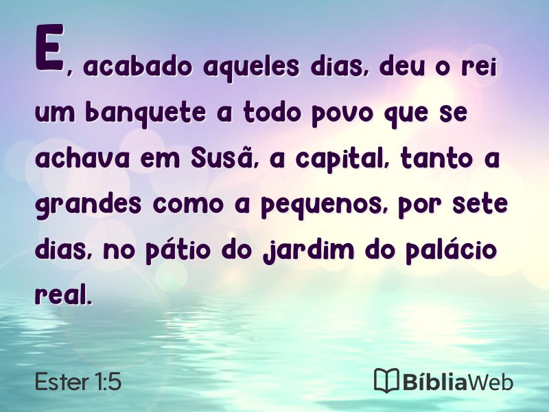 Ester 1:5 em imagem para compartilhar