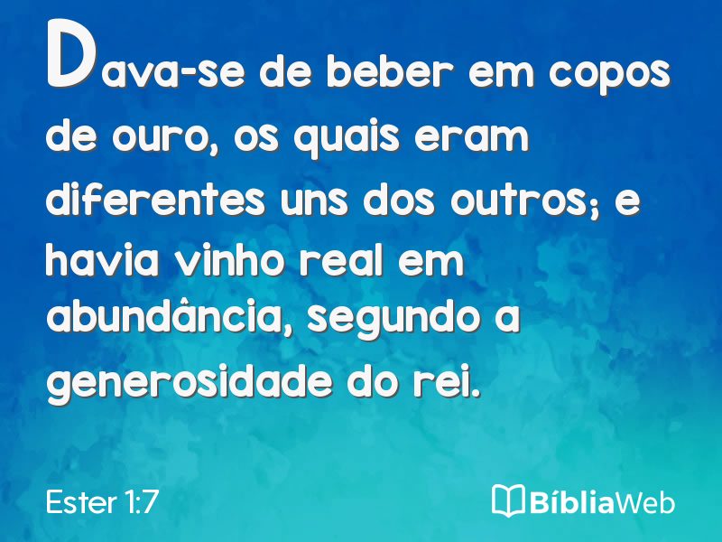 Ester 1:7 em imagem para compartilhar