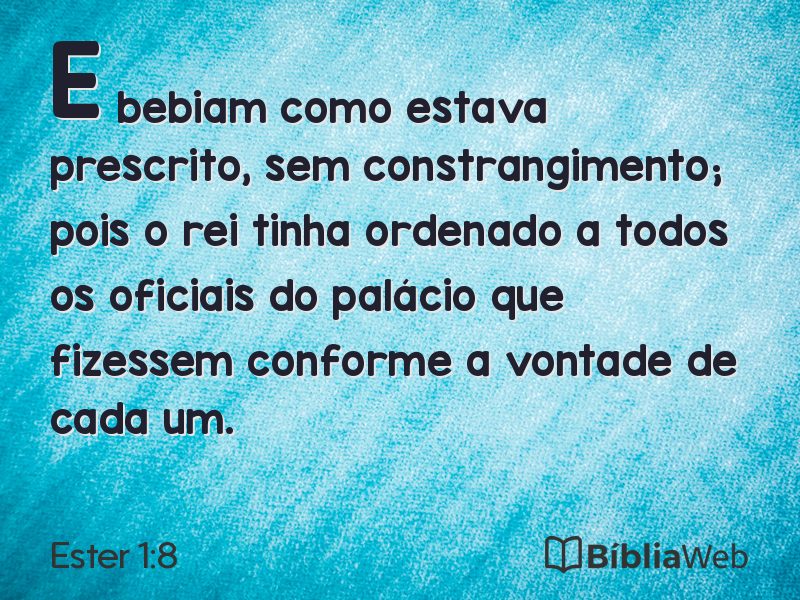 Ester 1:8 em imagem para compartilhar