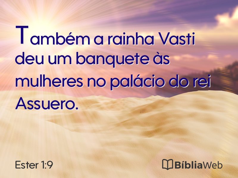 Ester 1:9 em imagem para compartilhar