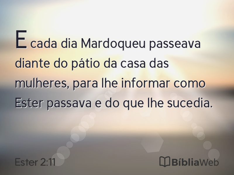 Ester 2:11 em imagem para compartilhar