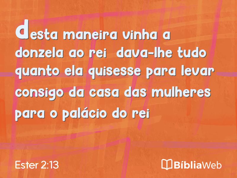 Ester 2:13 em imagem para compartilhar