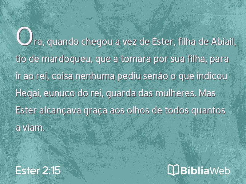 Ester 2:15 em imagem para compartilhar