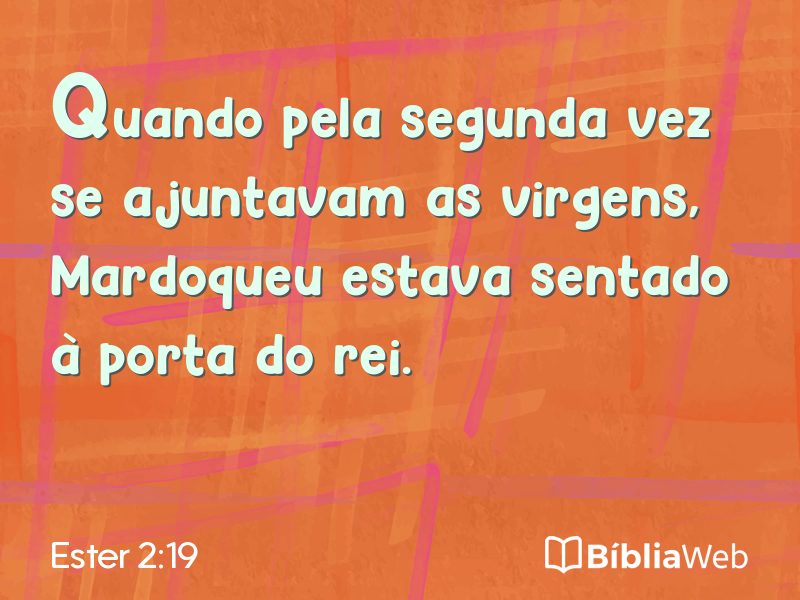 Ester 2:19 em imagem para compartilhar