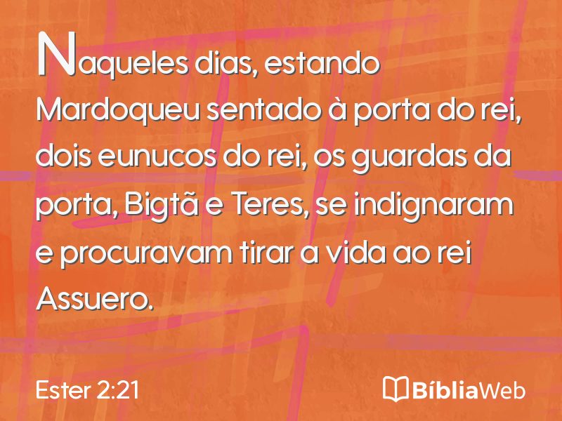 Ester 2:21 em imagem para compartilhar