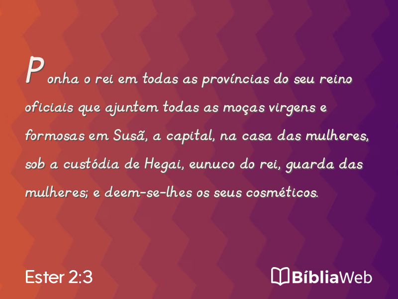 Ester 2:3 em imagem para compartilhar