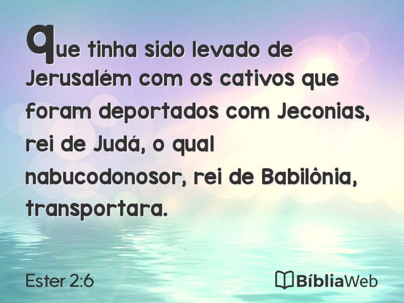 Ester 2:6 em imagem para compartilhar