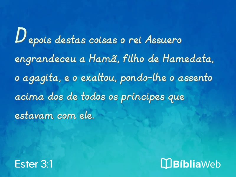 Ester 3:1 em imagem para compartilhar