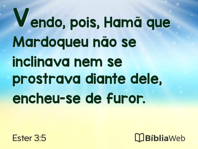 Ester 3:5 em imagem para compartilhar