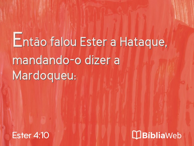 Ester 4:10 em imagem para compartilhar