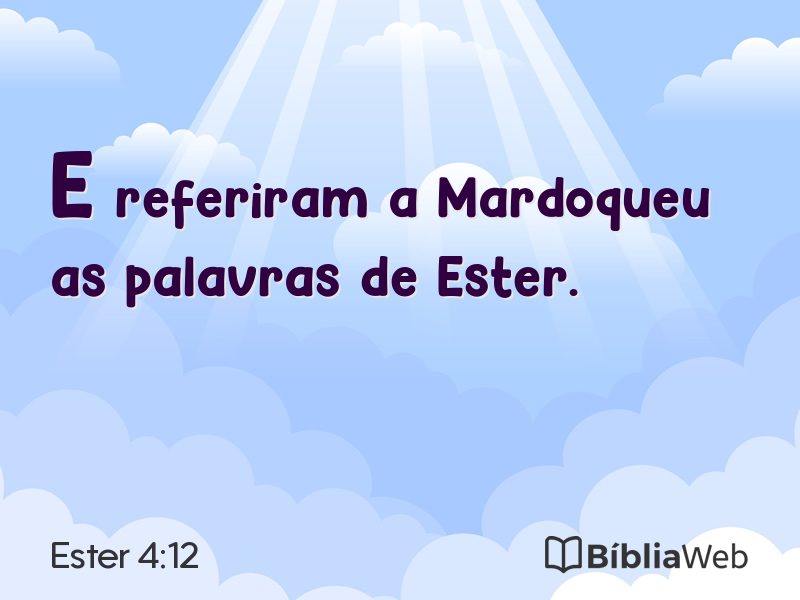 Ester 4:12 em imagem para compartilhar