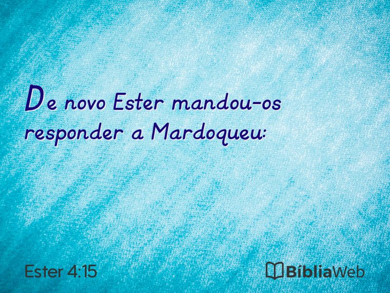 Ester 4:15 em imagem para compartilhar