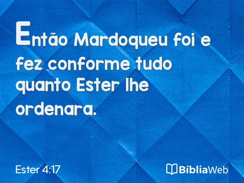 Ester 4:17 em imagem para compartilhar