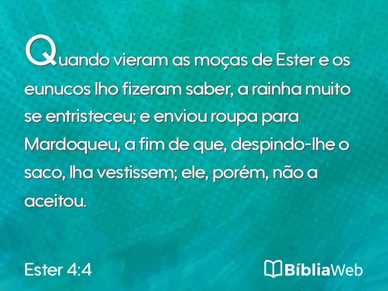Ester 4:4 em imagem para compartilhar