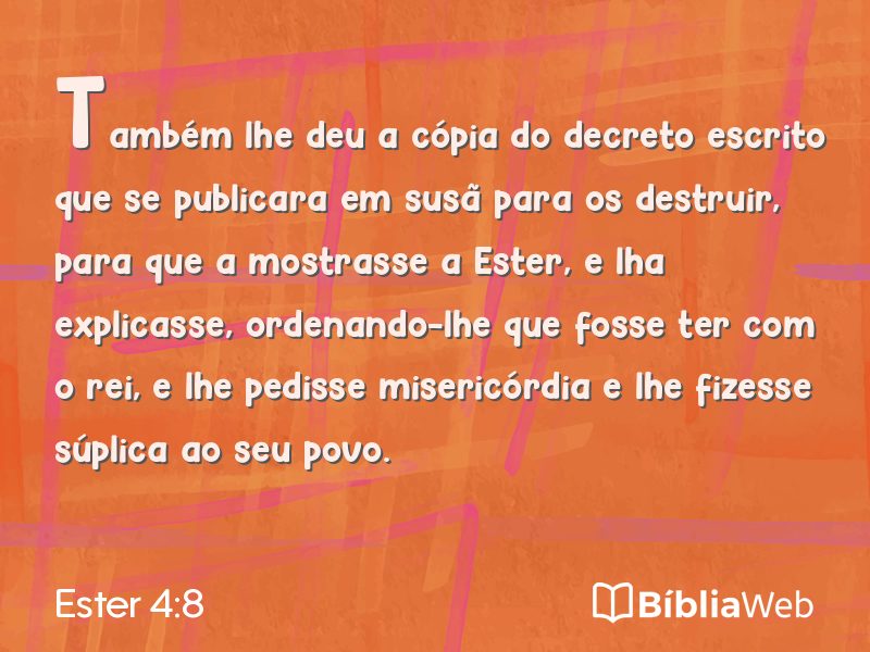 Ester 4:8 em imagem para compartilhar