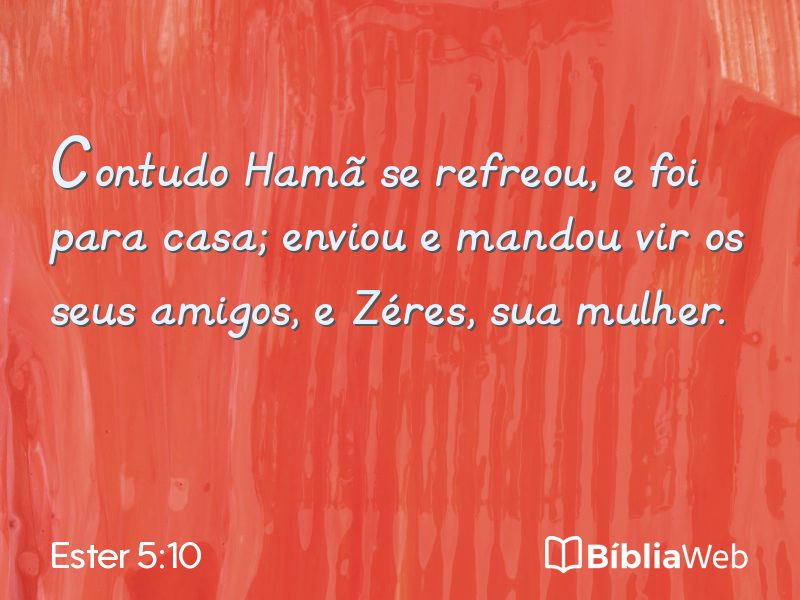 Ester 5:10 em imagem para compartilhar