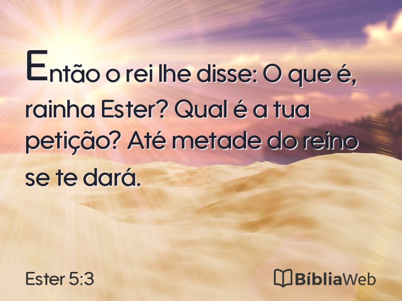 Ester 5:3 em imagem para compartilhar
