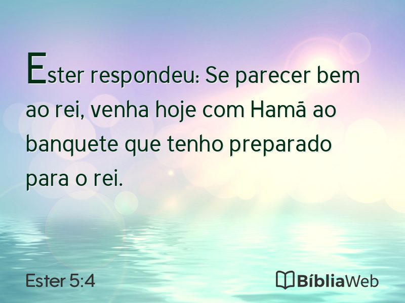 Ester 5:4 em imagem para compartilhar