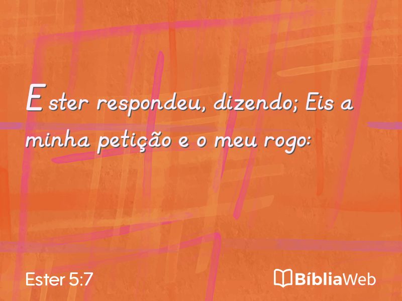 Ester 5:7 em imagem para compartilhar