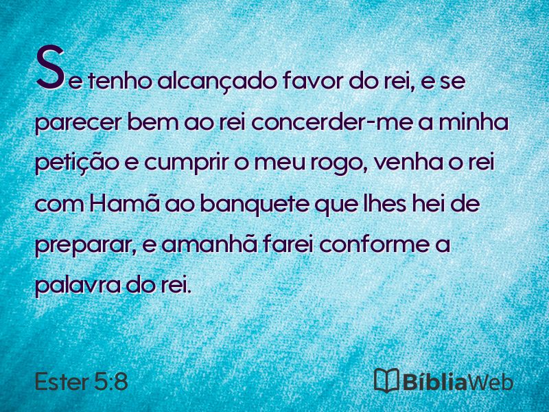 Ester 5:8 em imagem para compartilhar