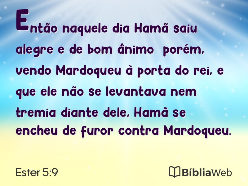 Ester 5:9 em imagem para compartilhar