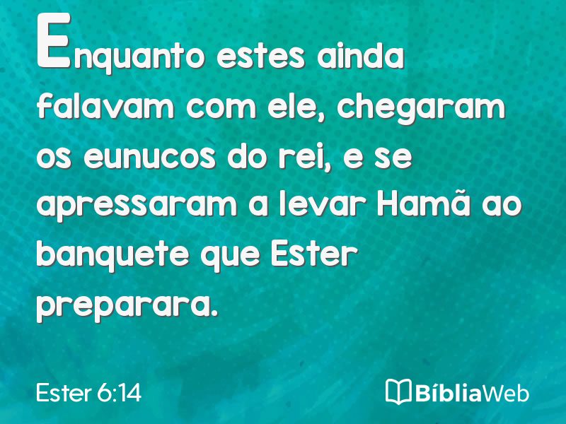 Ester 6:14 em imagem para compartilhar