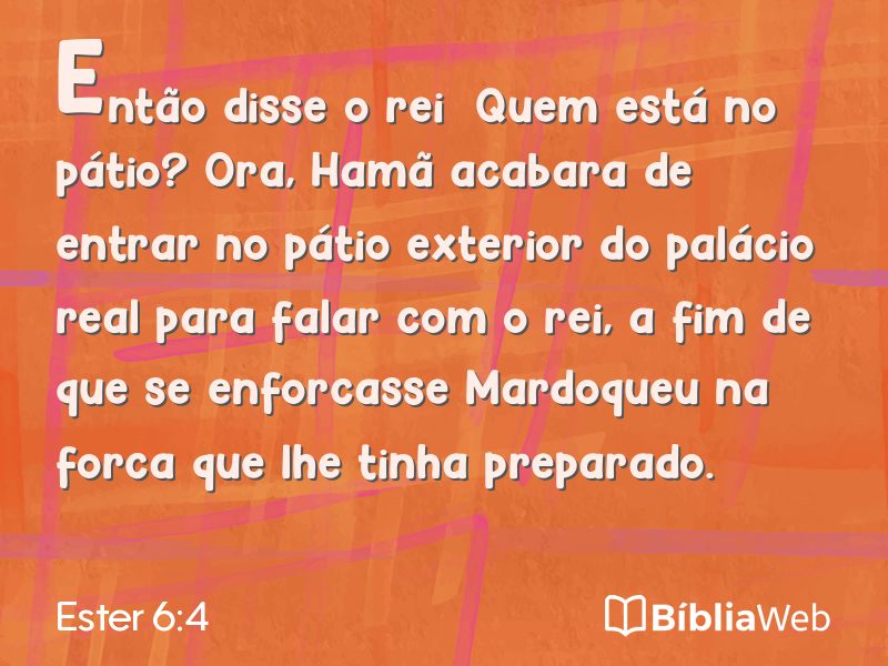 Ester 6:4 em imagem para compartilhar