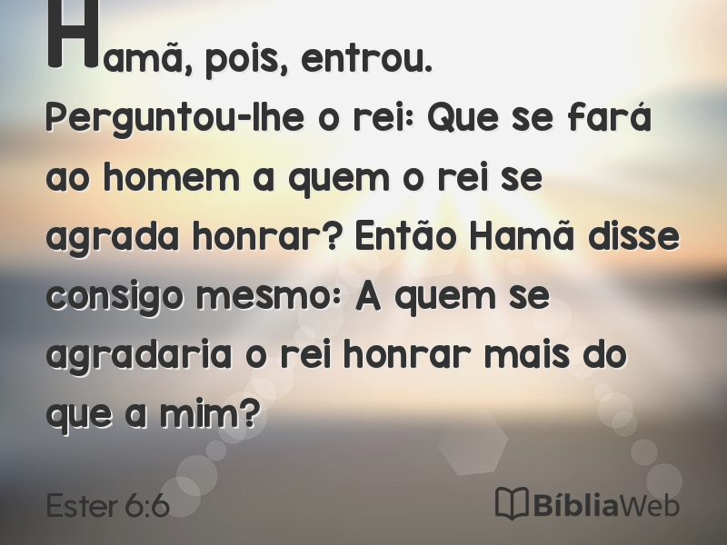 Ester 6:6 em imagem para compartilhar