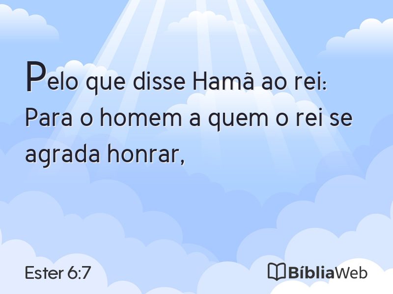 Ester 6:7 em imagem para compartilhar