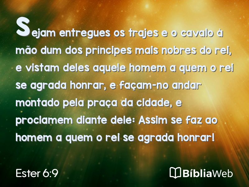 Ester 6:9 em imagem para compartilhar