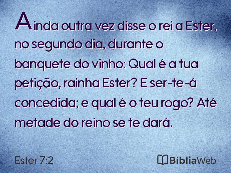Ester 7:2 em imagem para compartilhar