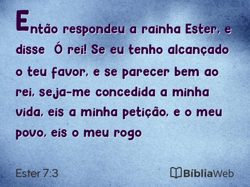 Ester 7:3 em imagem para compartilhar