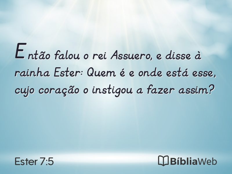 Ester 7:5 em imagem para compartilhar