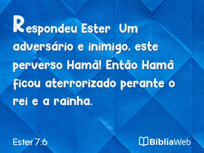 Ester 7:6 em imagem para compartilhar