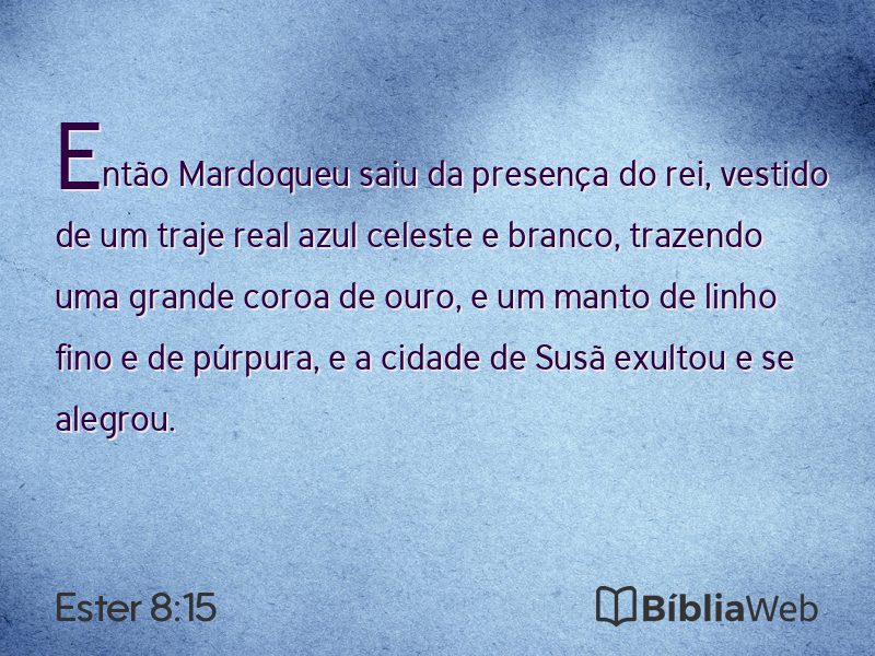 Ester 8:15 em imagem para compartilhar