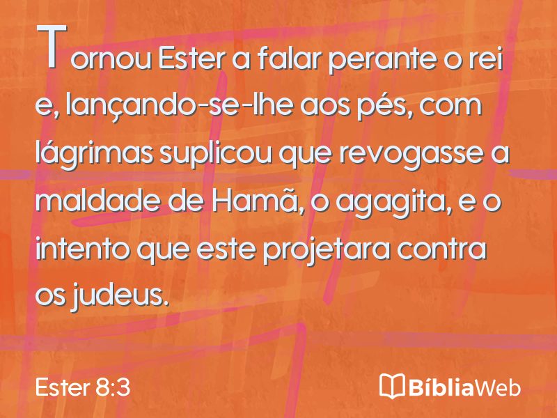 Ester 8:3 em imagem para compartilhar