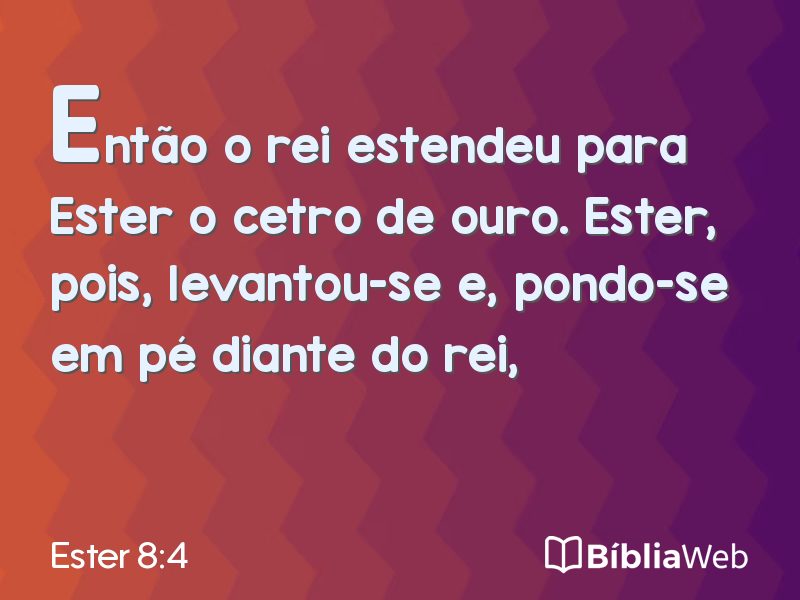 Ester 8:4 em imagem para compartilhar