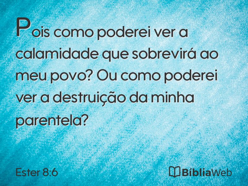 Ester 8:6 em imagem para compartilhar