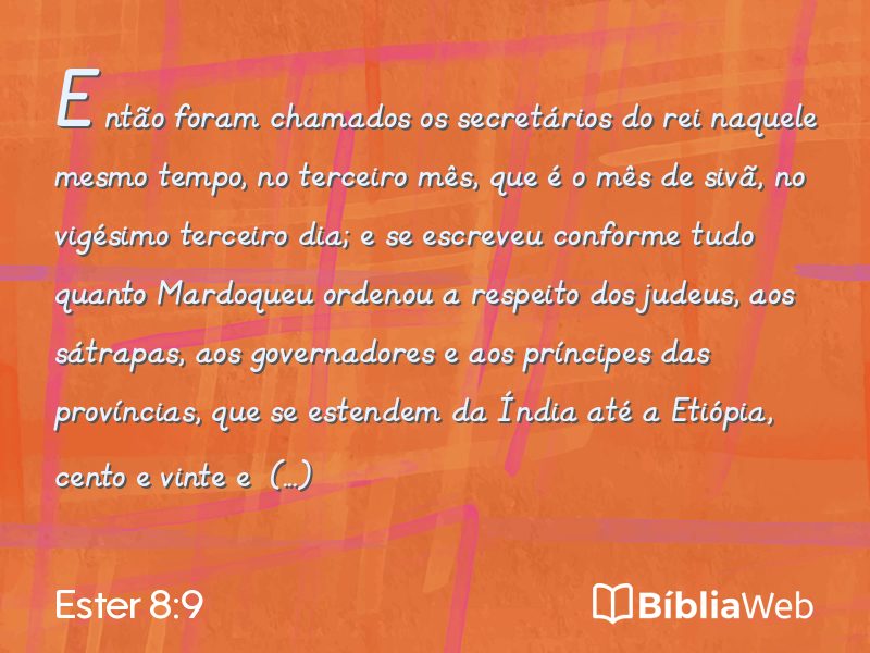 Ester 8:9 em imagem para compartilhar