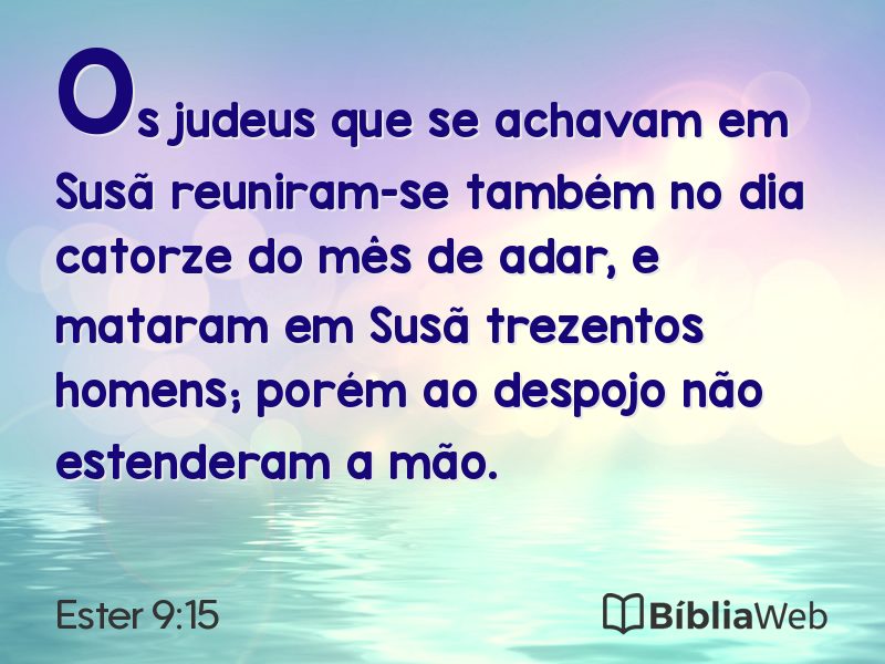Ester 9:15 em imagem para compartilhar