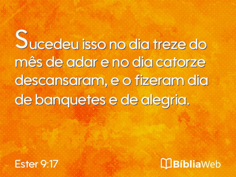 Ester 9:17 em imagem para compartilhar