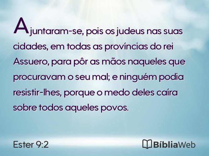 Ester 9:2 em imagem para compartilhar