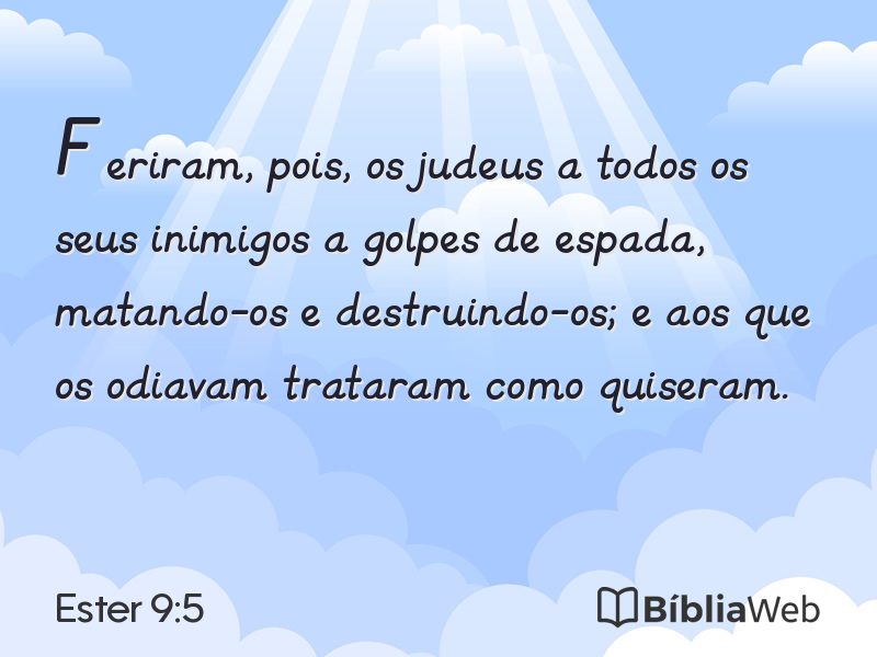 Ester 9:5 em imagem para compartilhar